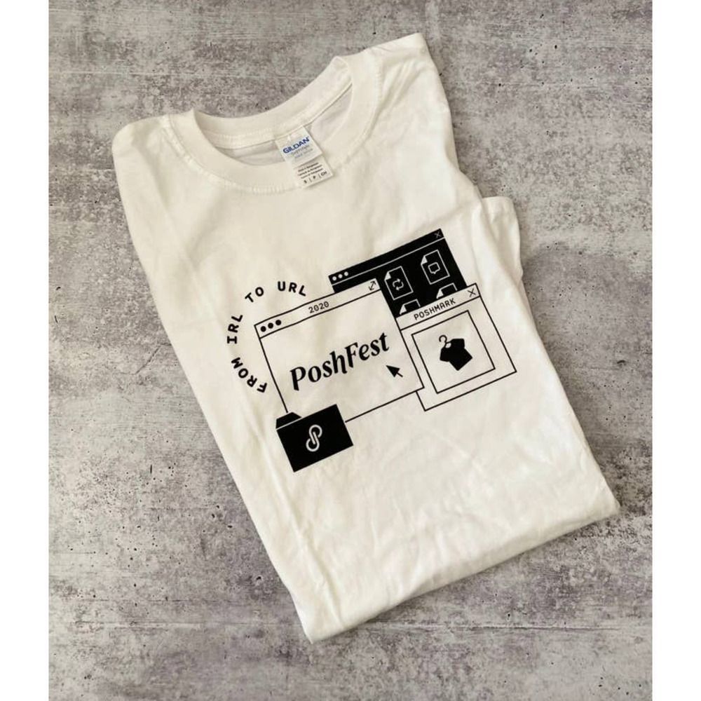 PoshFest 2020 White T-shirt Small NEW